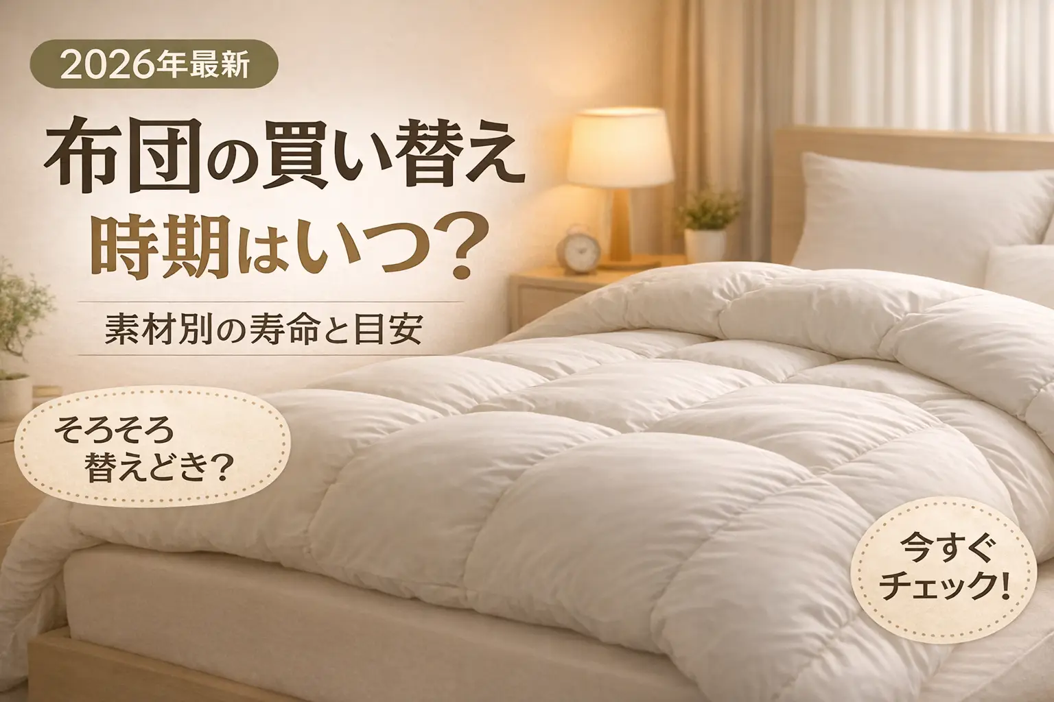【2026年最新】布団の買い替え時期はいつ？素材別の寿命と目安