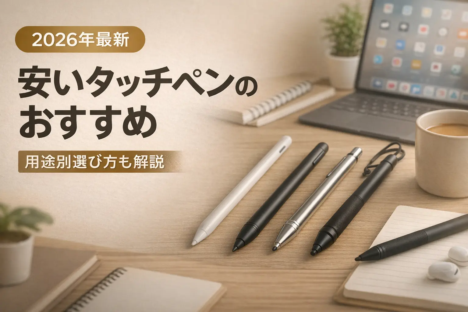 【2026年最新】安いタッチペンのおすすめ｜用途別選び方も解説