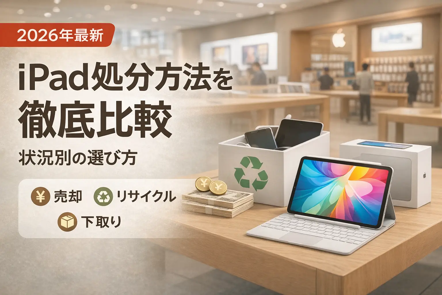 【2026年最新】iPad処分方法を徹底比較｜状況別の選び方