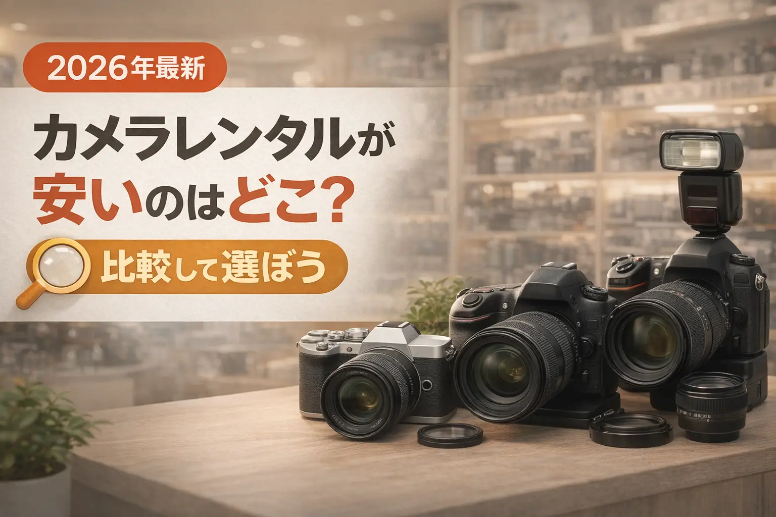 【2026年最新】カメラレンタルが安いのはどこ？比較して選ぼう