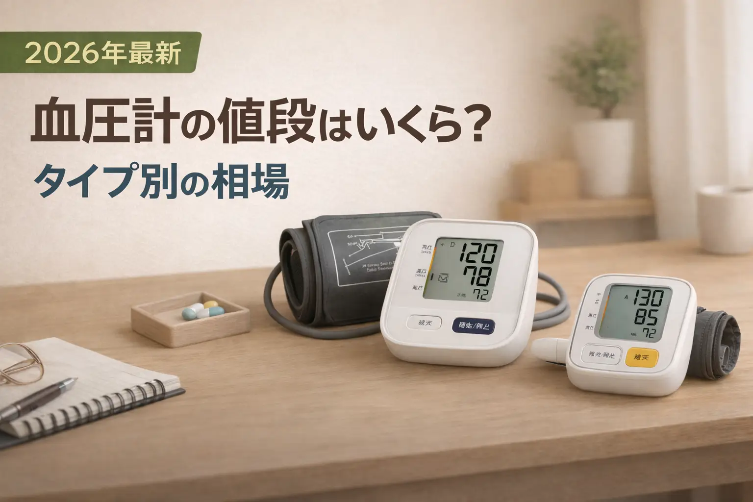 【2026年最新】血圧計の値段はいくら？タイプ別の相場