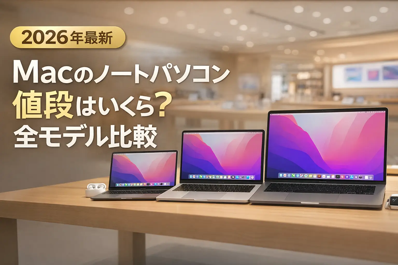 【2026年最新】Macのノートパソコン値段はいくら？全モデル比較