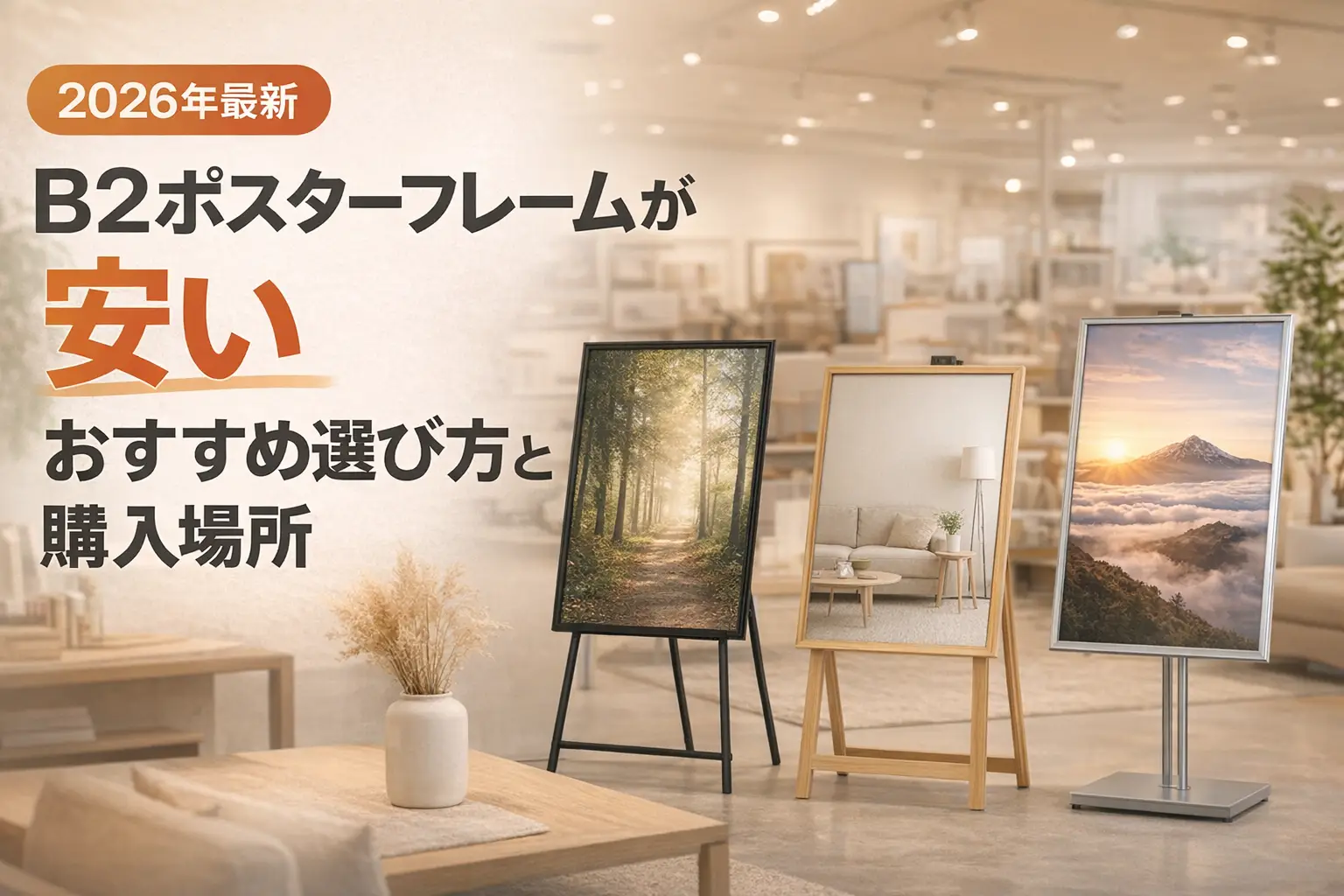 【2026年最新】B2ポスターフレームが安いおすすめ選び方と購入場所