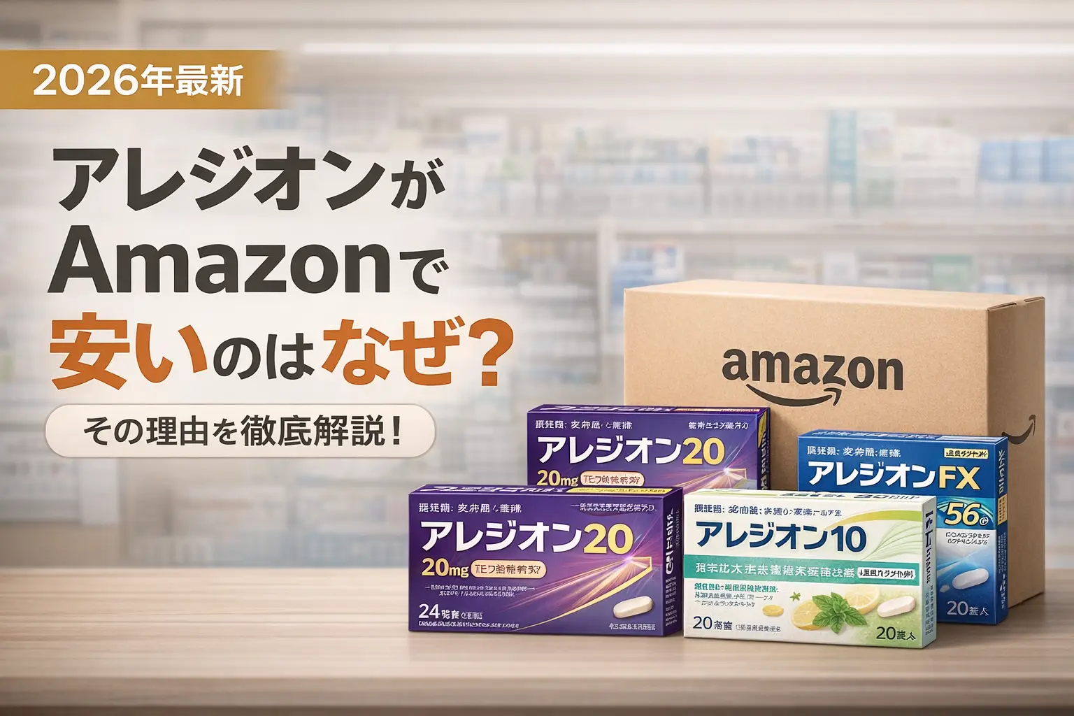【2026年最新】アレジオンがAmazonで安いのはなぜ？