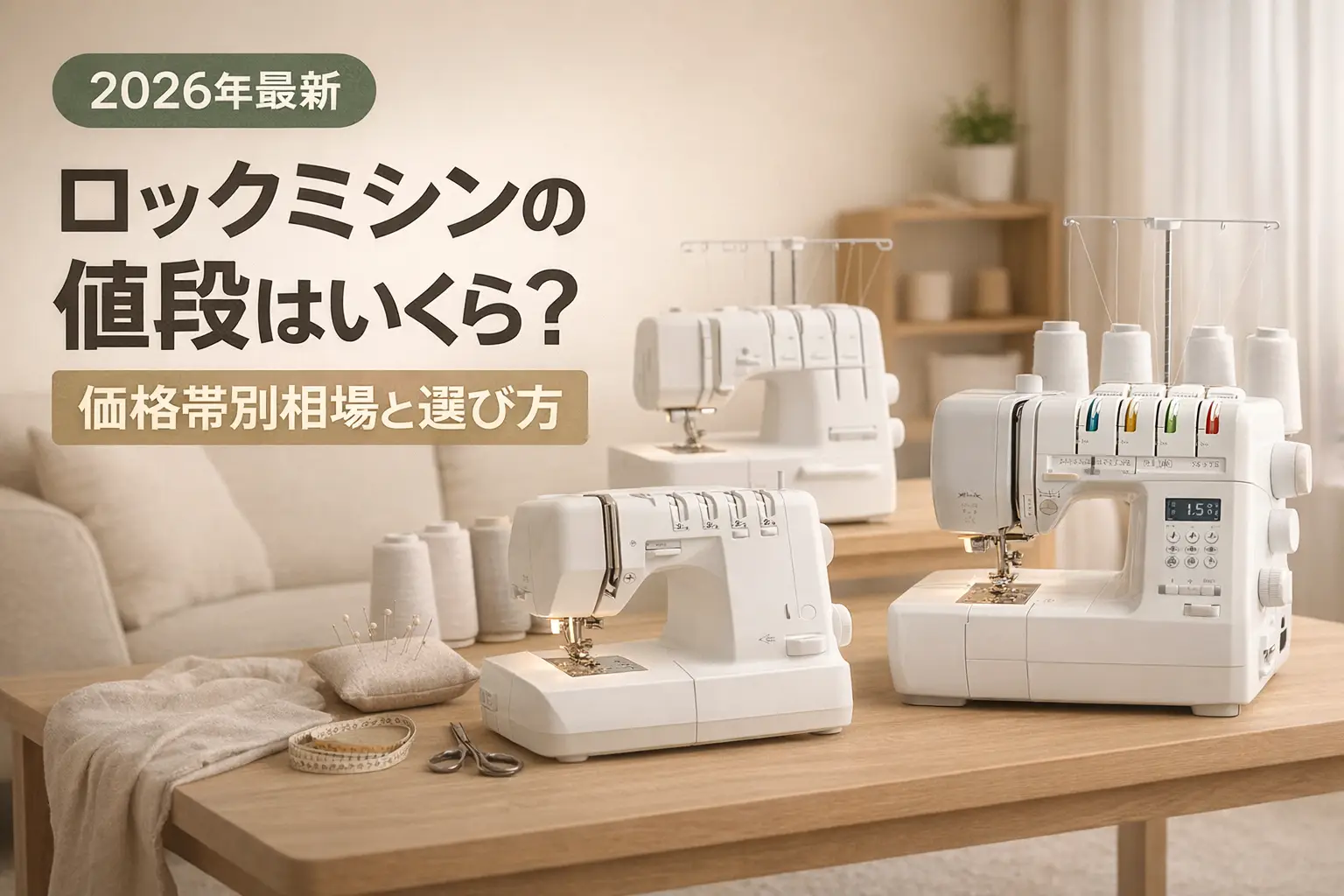 【2026年最新】ロックミシンの値段はいくら？価格帯別相場と選び方