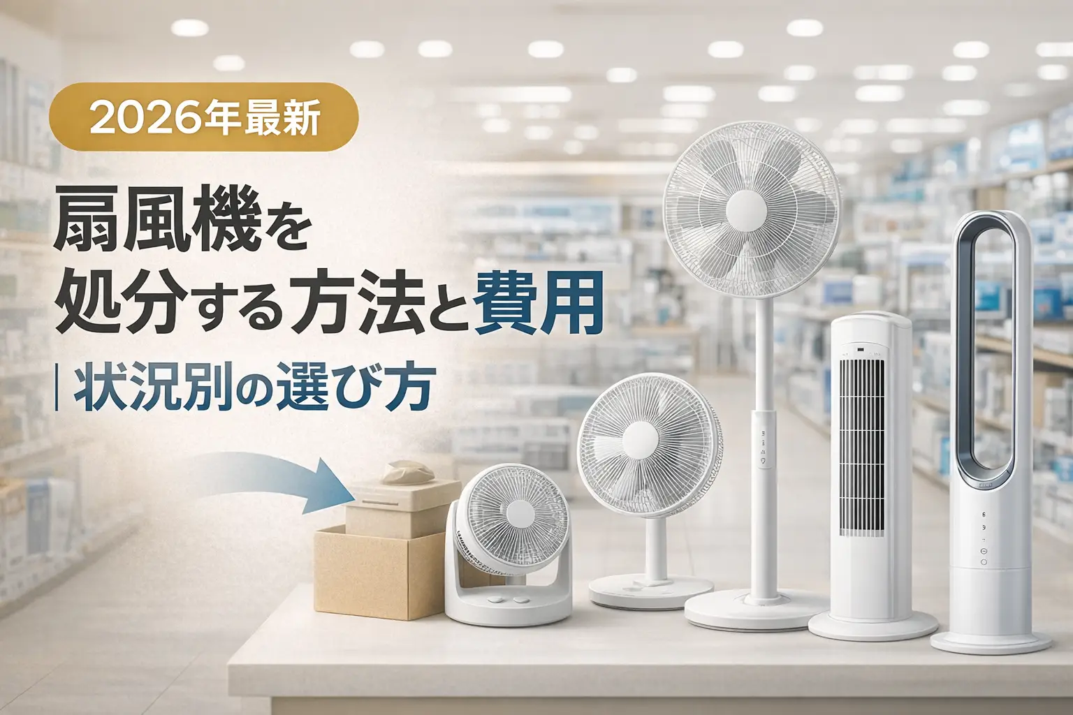 【2026年最新】扇風機を処分する方法と費用｜状況別の選び方