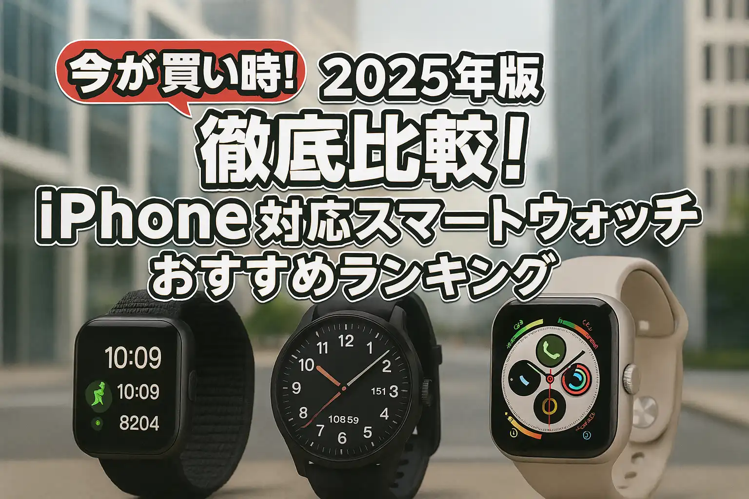 【2025年版】徹底比較！iPhone対応スマートウォッチおすすめランキング
