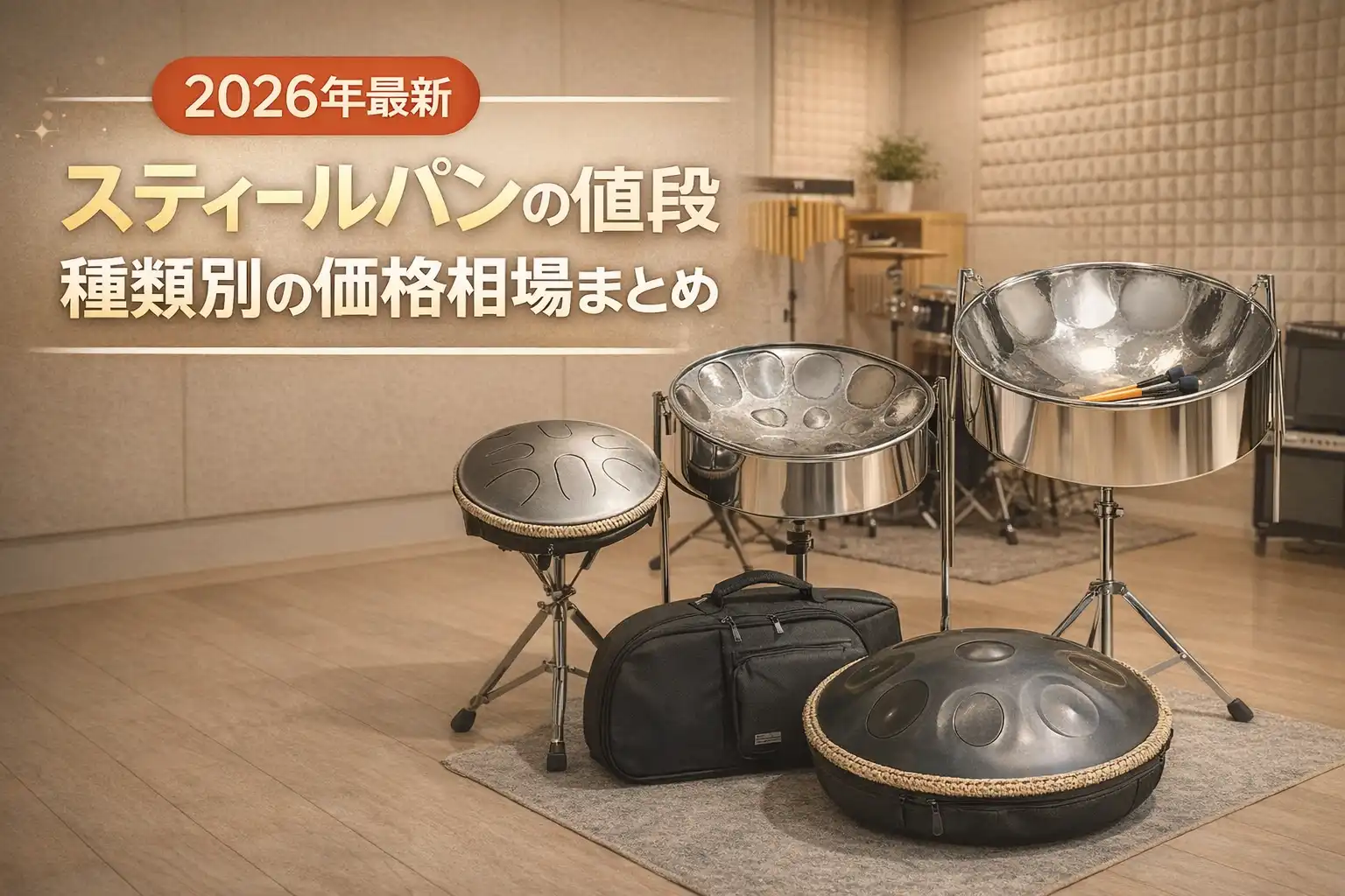 【2026年最新】スティールパンの値段｜種類別の価格相場まとめ