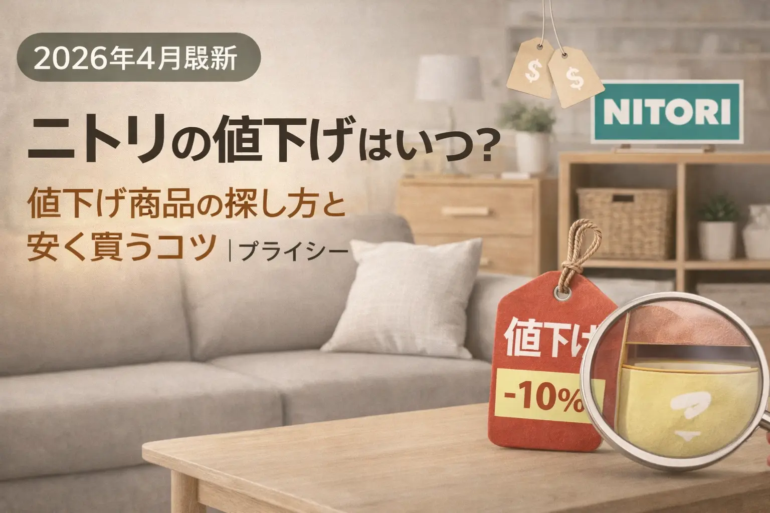 【2026年4月最新】ニトリの値下げはいつ？値下げ商品の探し方と安く買うコツ