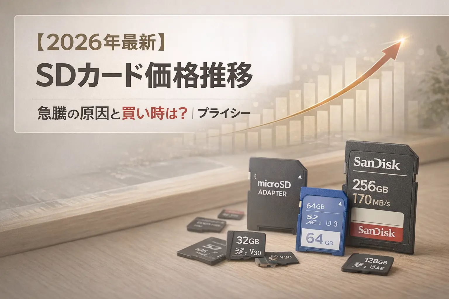 【2026年最新】SDカード価格推移｜急騰の原因と買い時は？