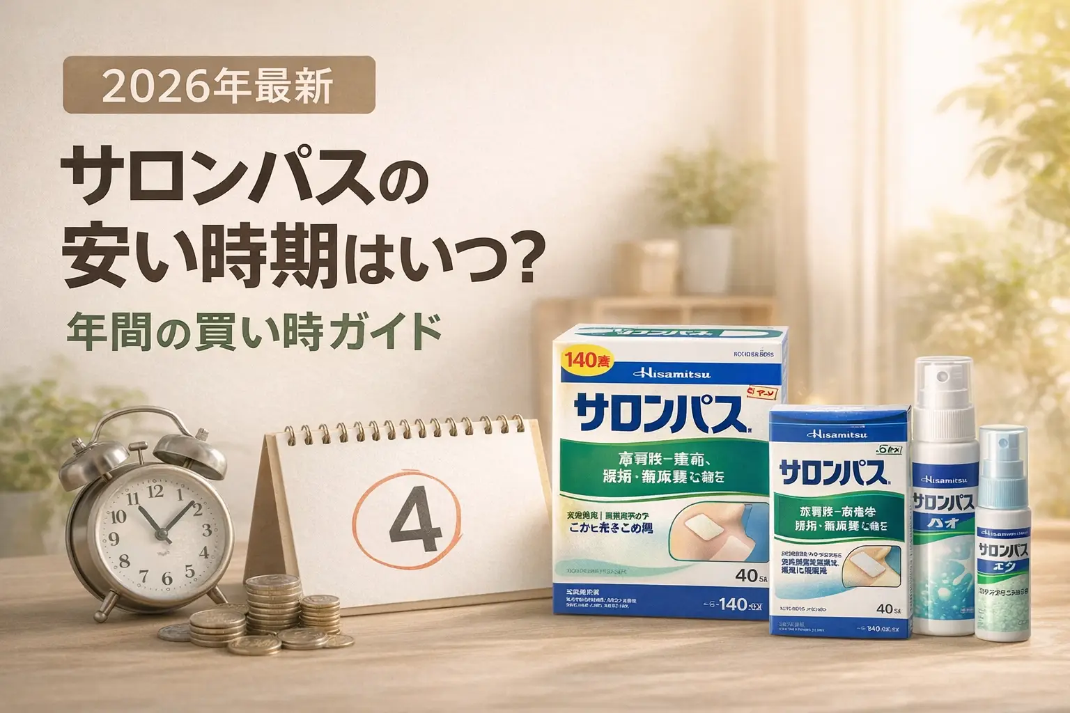 【2026年最新】サロンパスの安い時期はいつ？年間の買い時ガイド