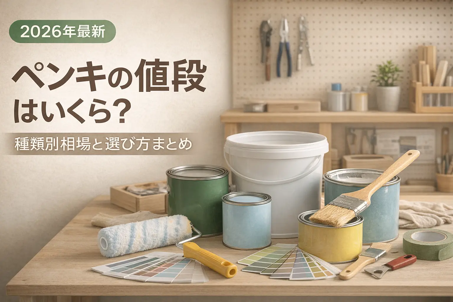 【2026年最新】ペンキの値段はいくら？種類別相場と選び方まとめ