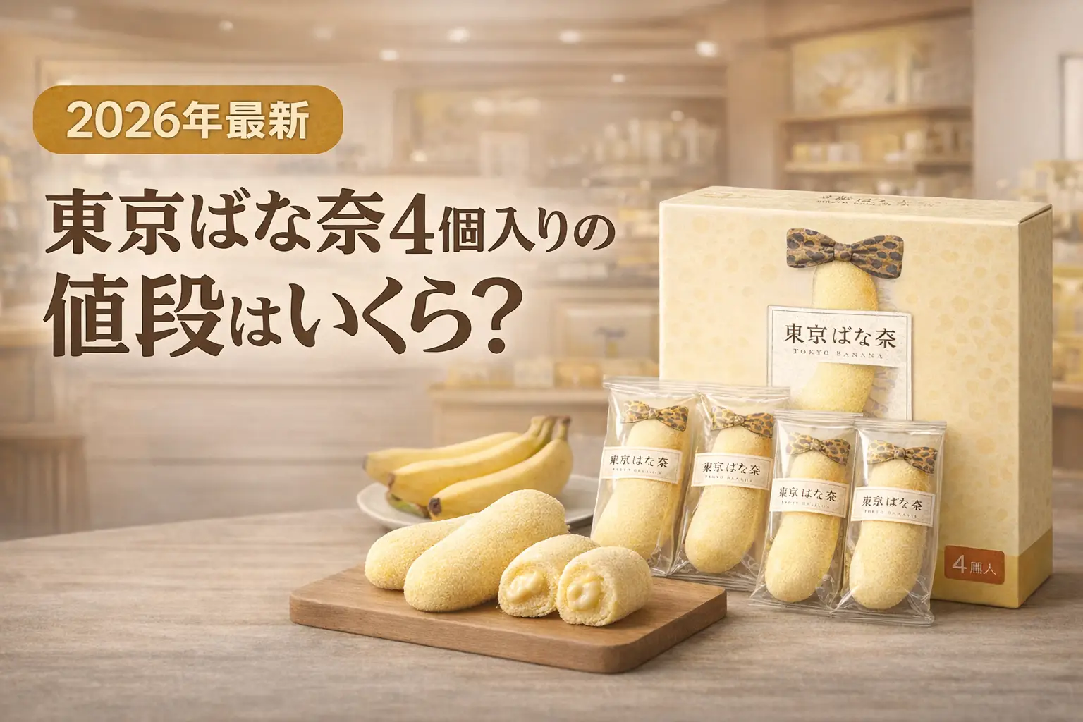 【2026年最新】東京ばな奈4個入りの値段はいくら？