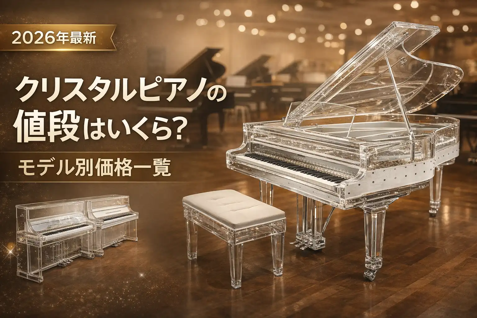 【2026年最新】クリスタルピアノの値段はいくら？モデル別価格一覧
