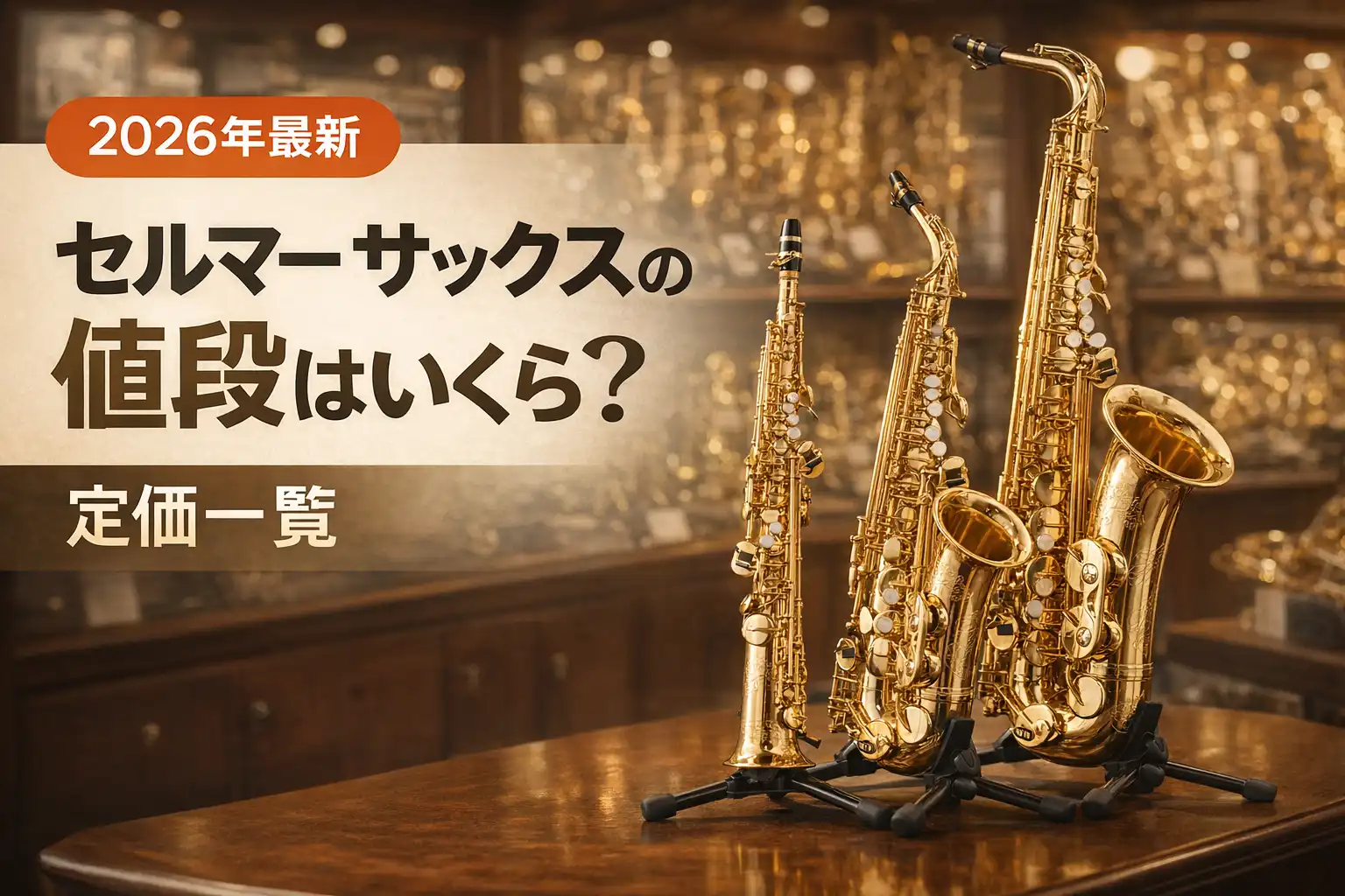 【2026年最新】セルマー サックスの値段はいくら？定価一覧