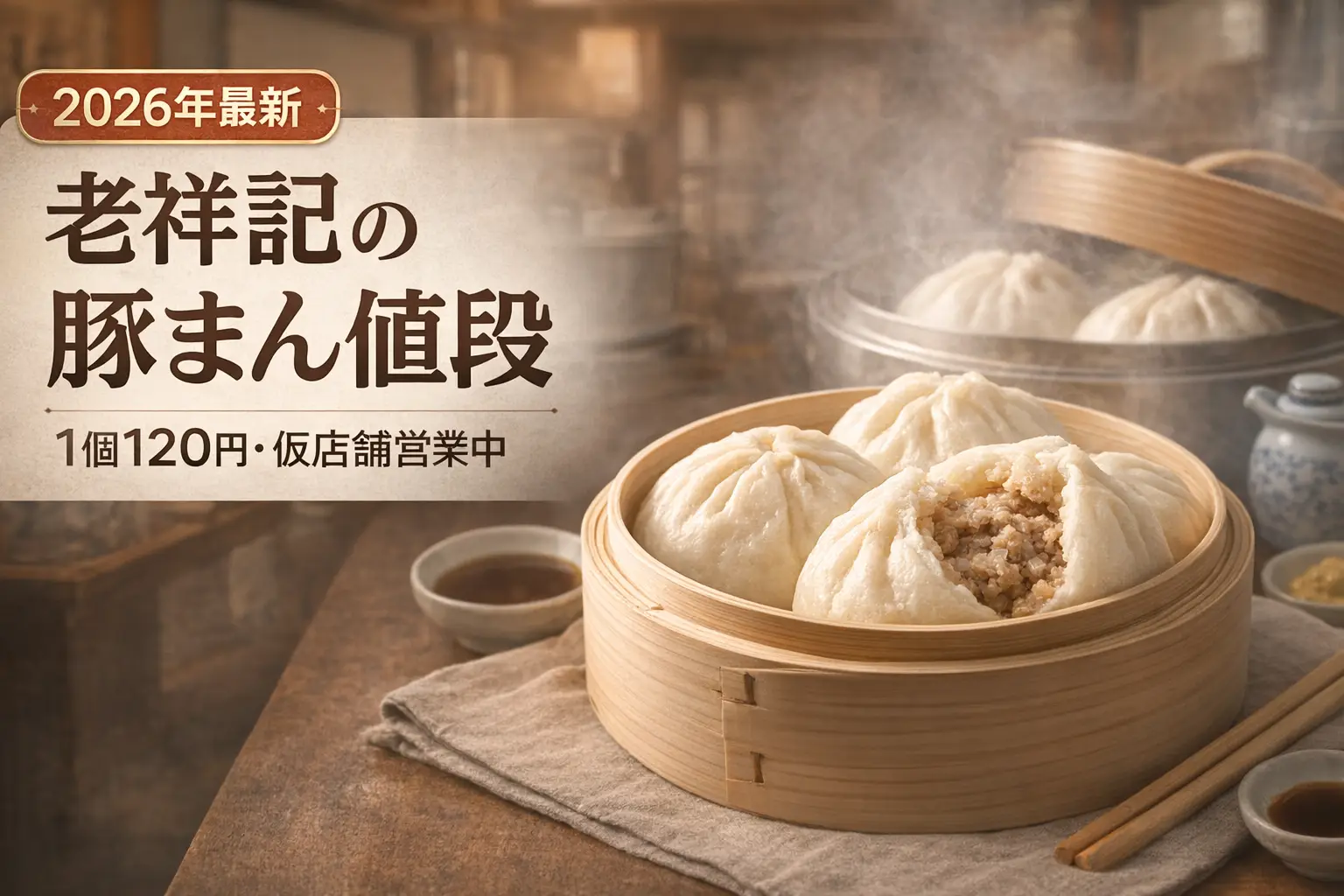 【2026年最新】老祥記の豚まん値段｜1個120円・仮店舗営業中