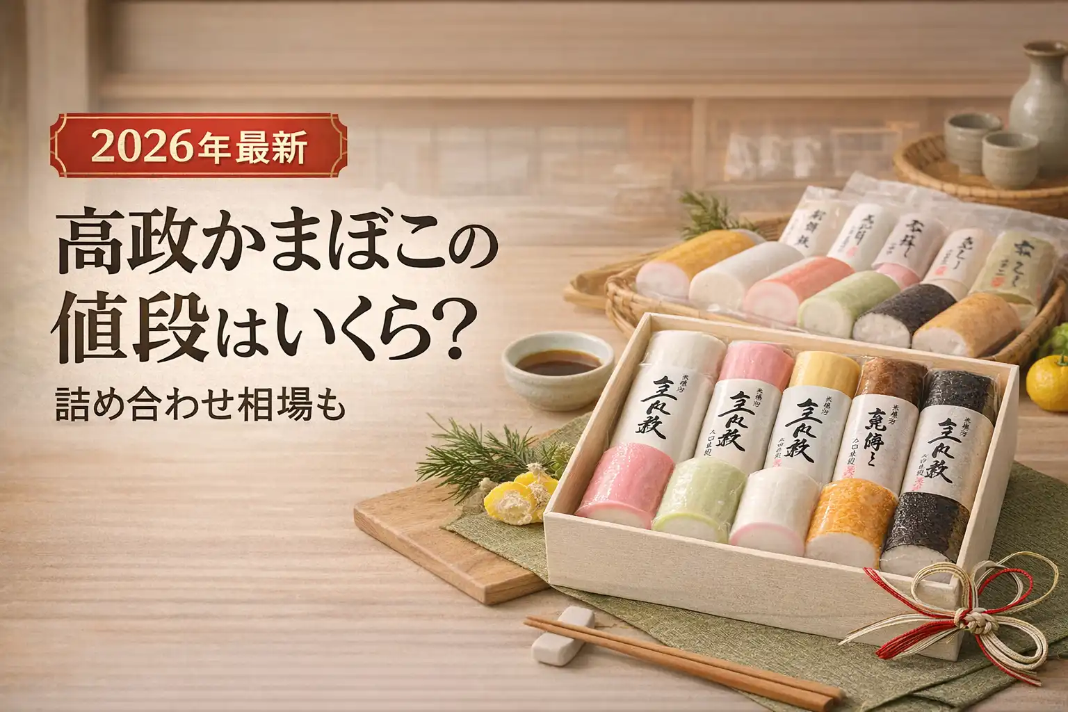 【2026年最新】高政かまぼこの値段はいくら？詰め合わせ相場も