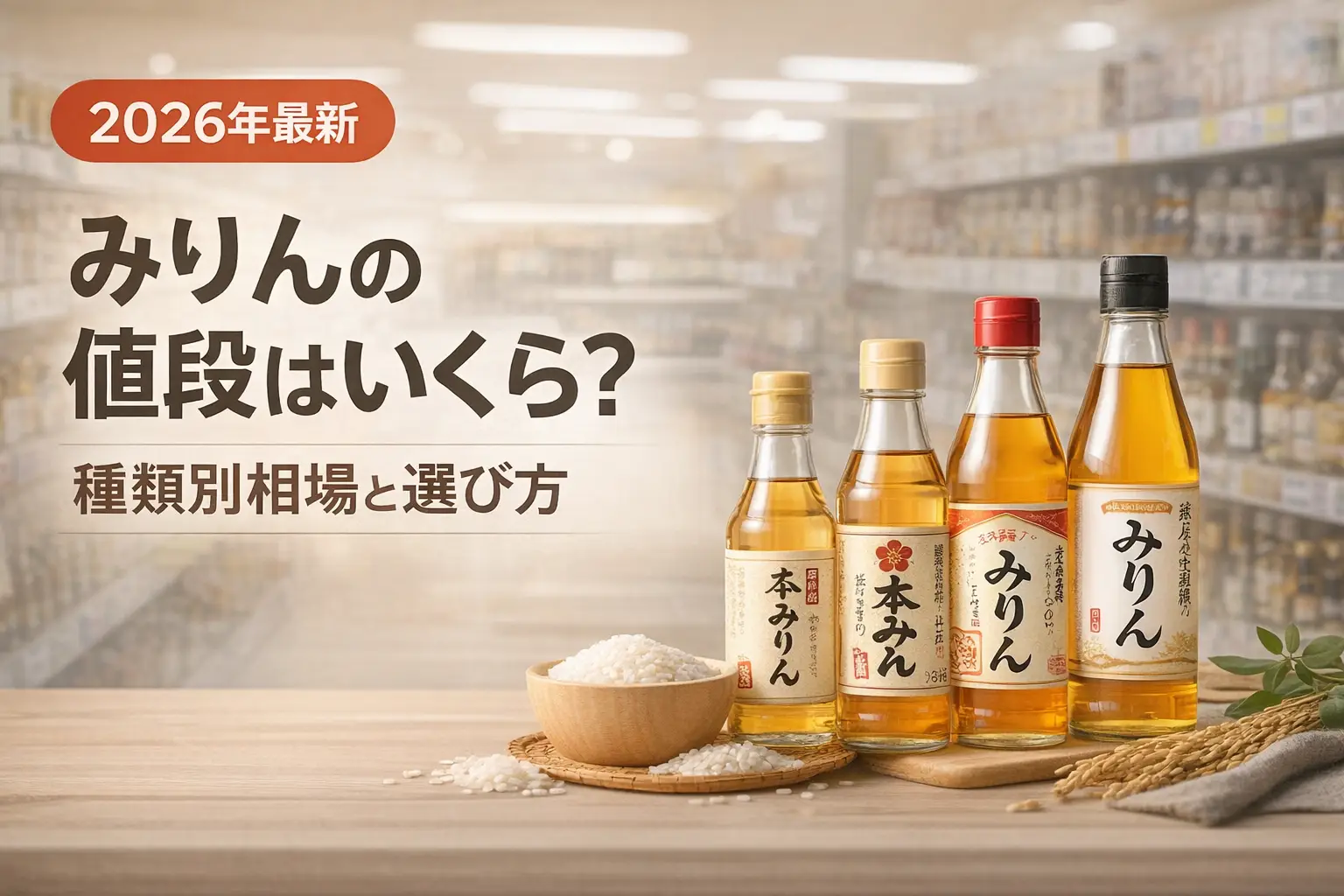 【2025年最新】みりんの値段はいくら？種類別相場と選び方