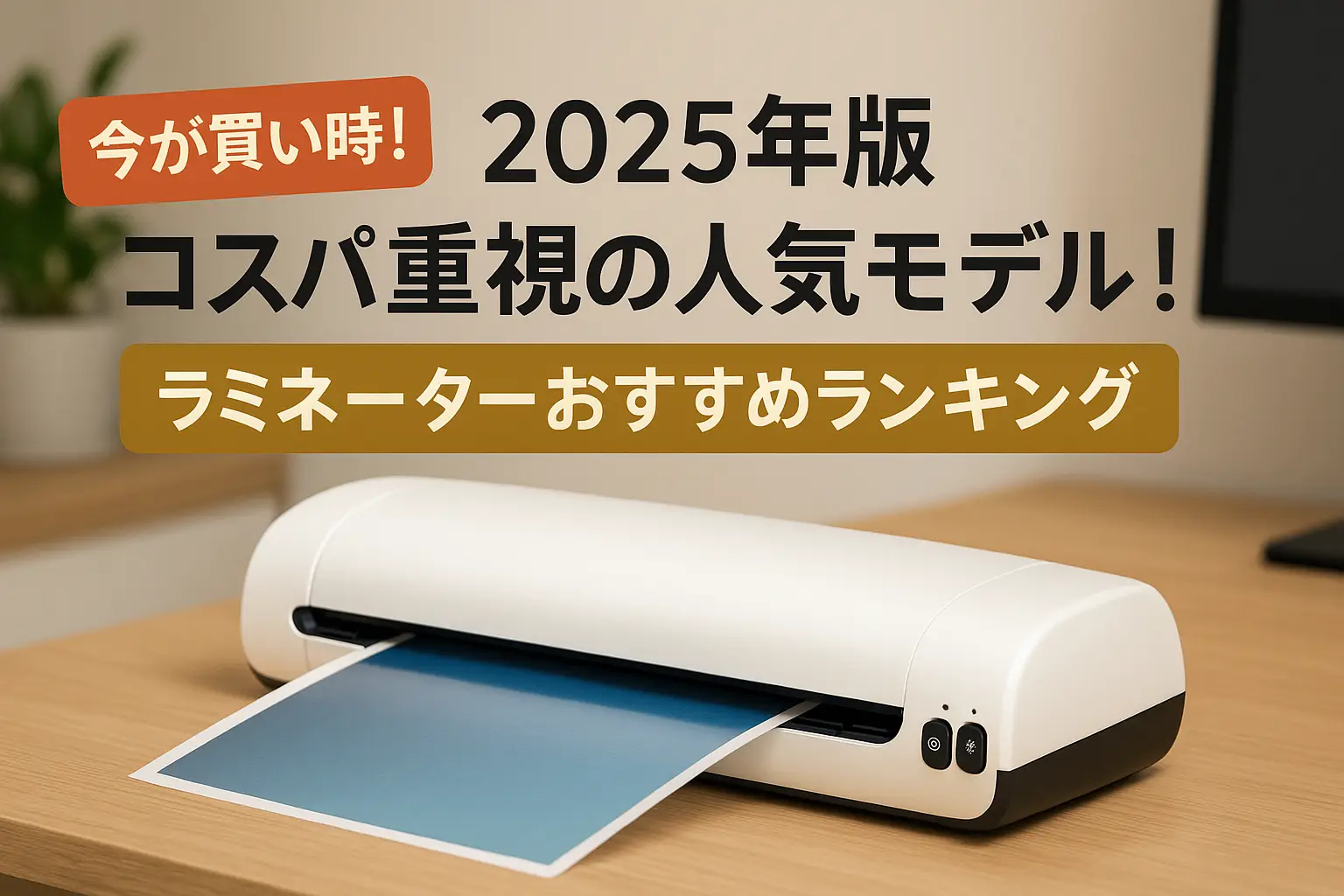 【2025年版】コスパ重視の人気モデル！ラミネーターおすすめランキング
