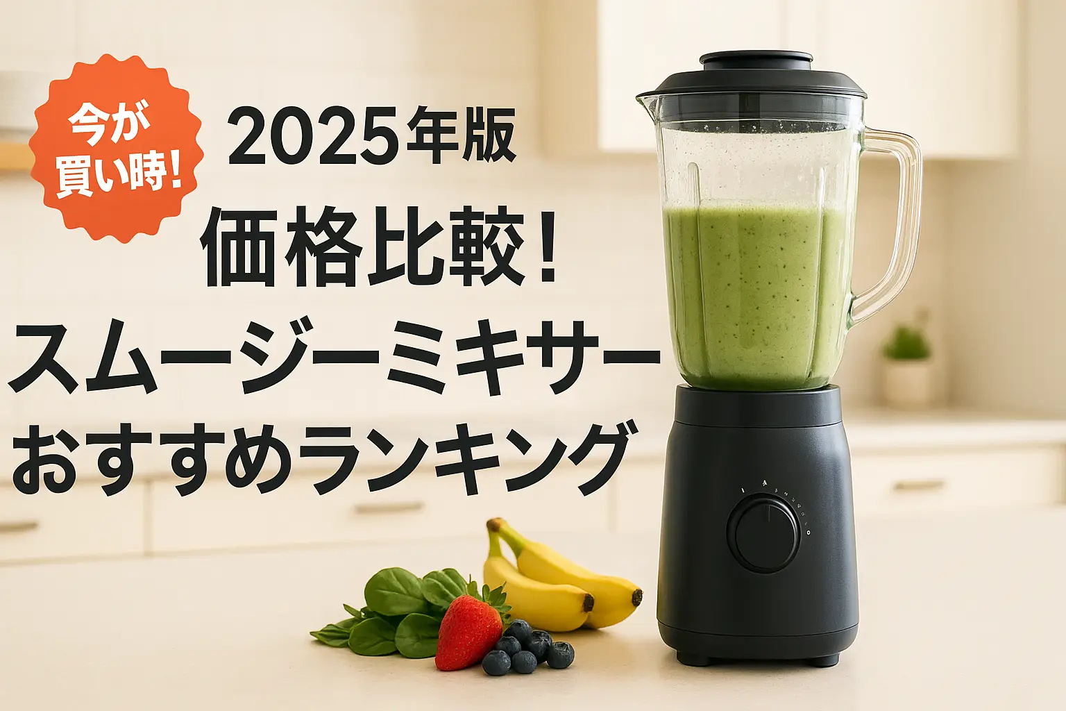 【2025年版】価格比較！スムージーミキサーおすすめランキング