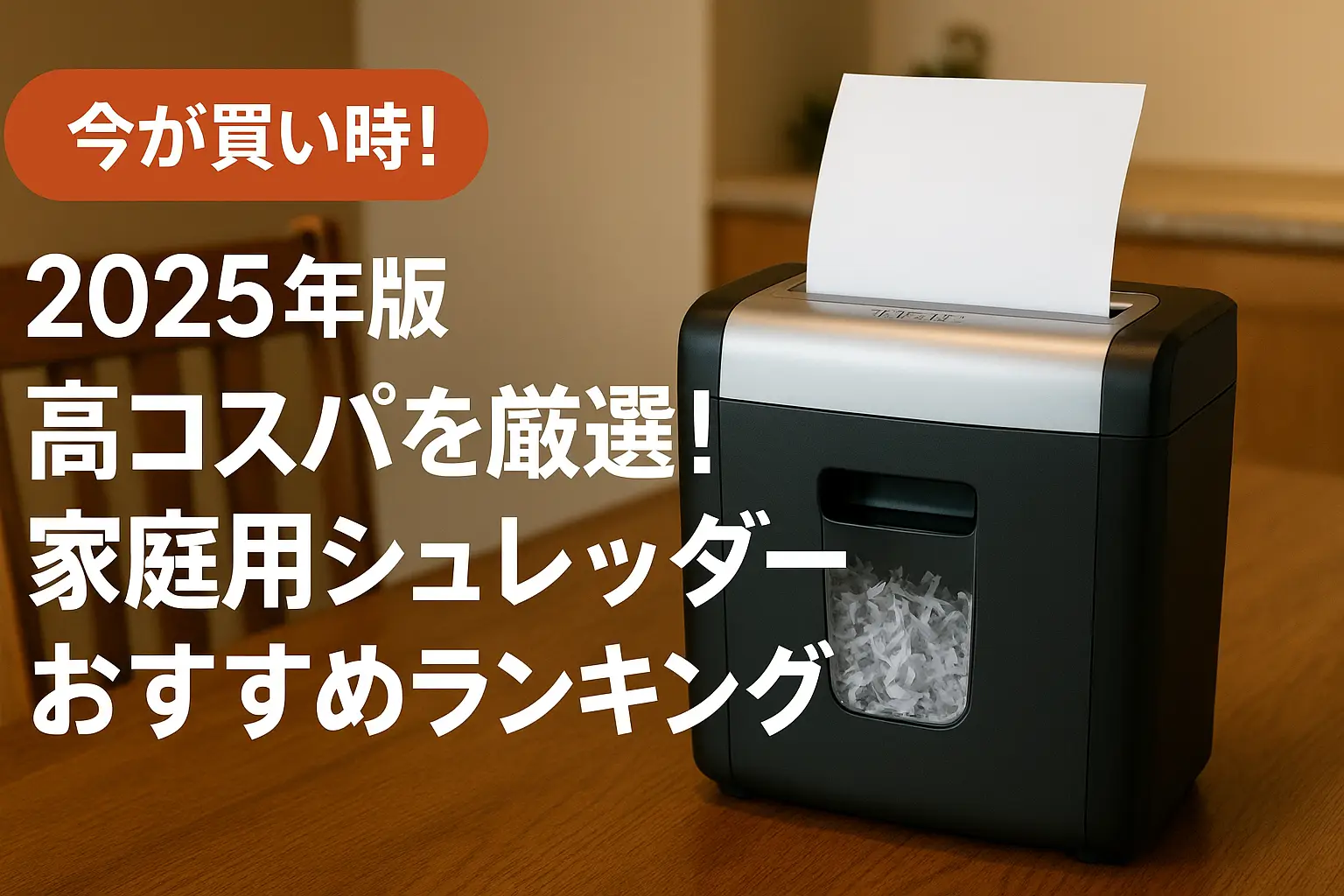 【2025年版】高コスパを厳選！家庭用シュレッダーおすすめランキング