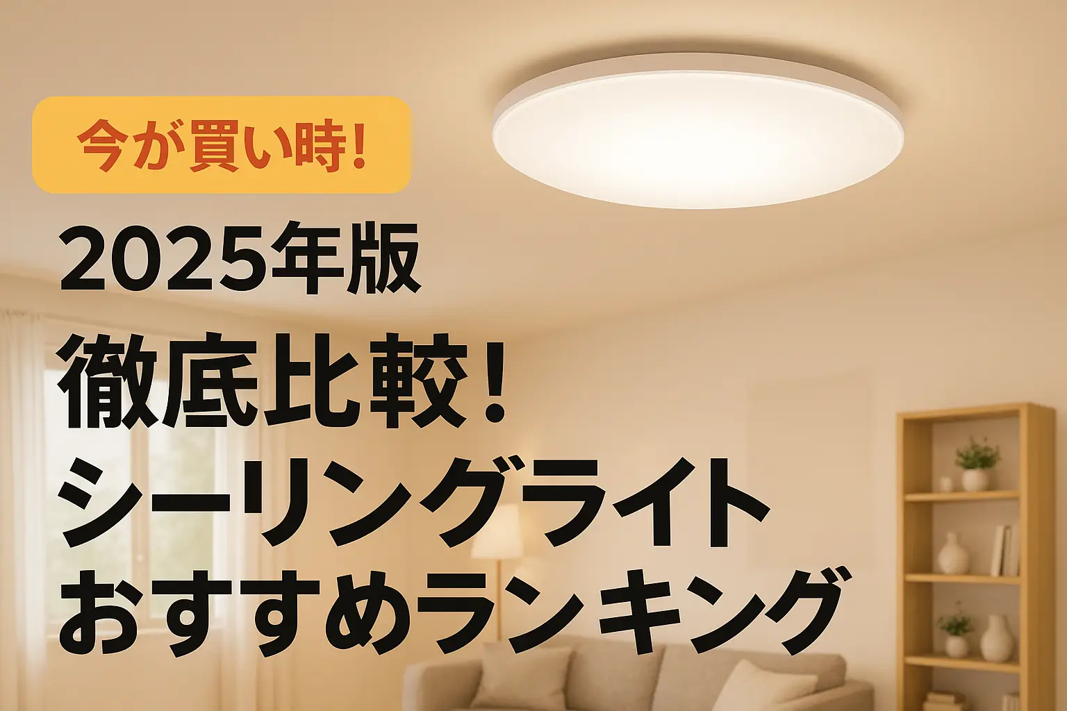 【2025年版】徹底比較！シーリングライトおすすめランキング