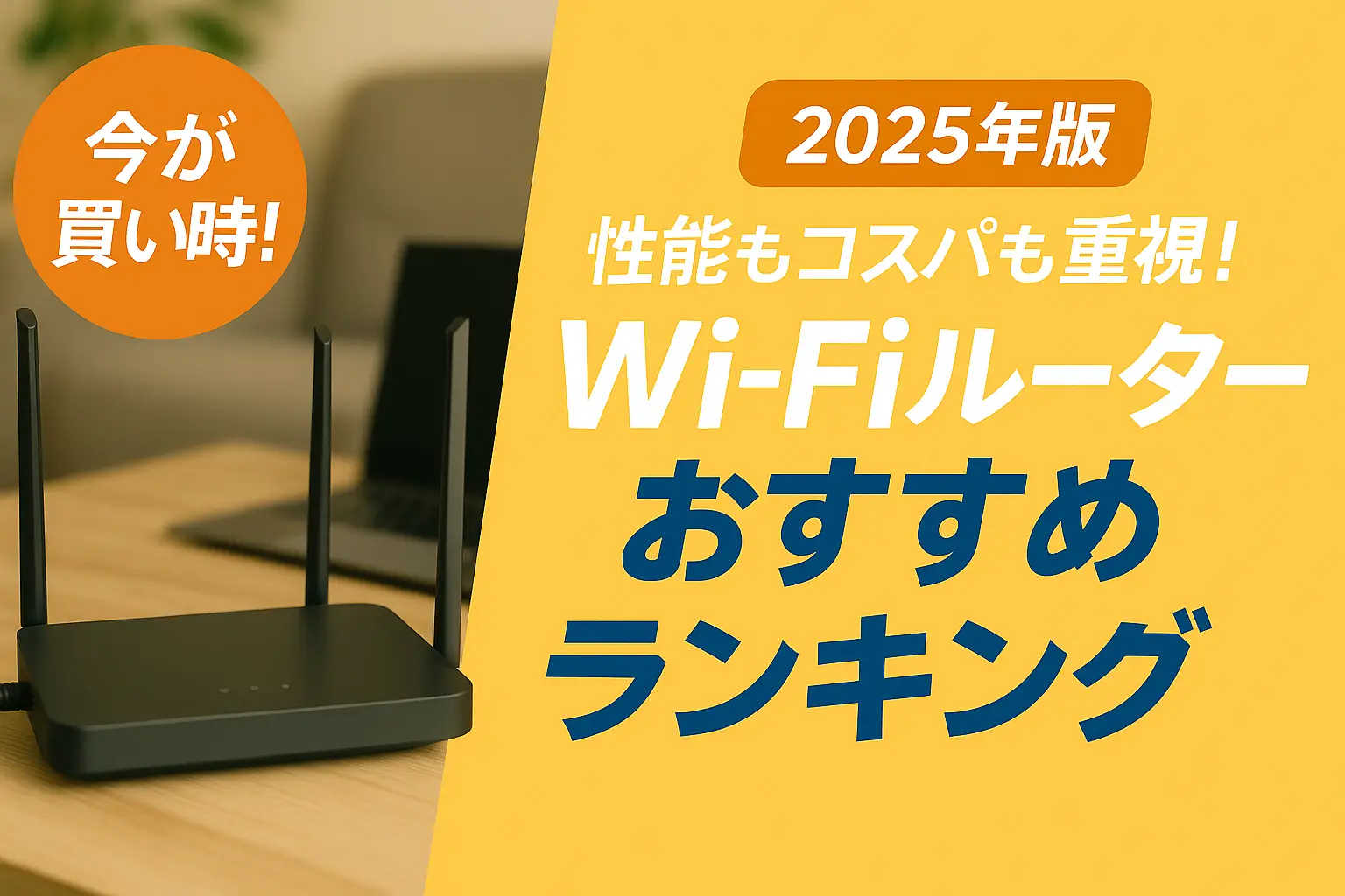【2025年版】性能もコスパも重視！Wi‑Fiルーターおすすめランキング