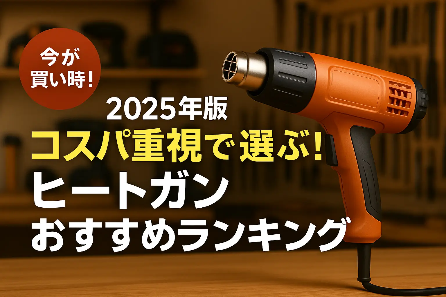 【2025年版】コスパ重視で選ぶ！ヒートガンおすすめランキング