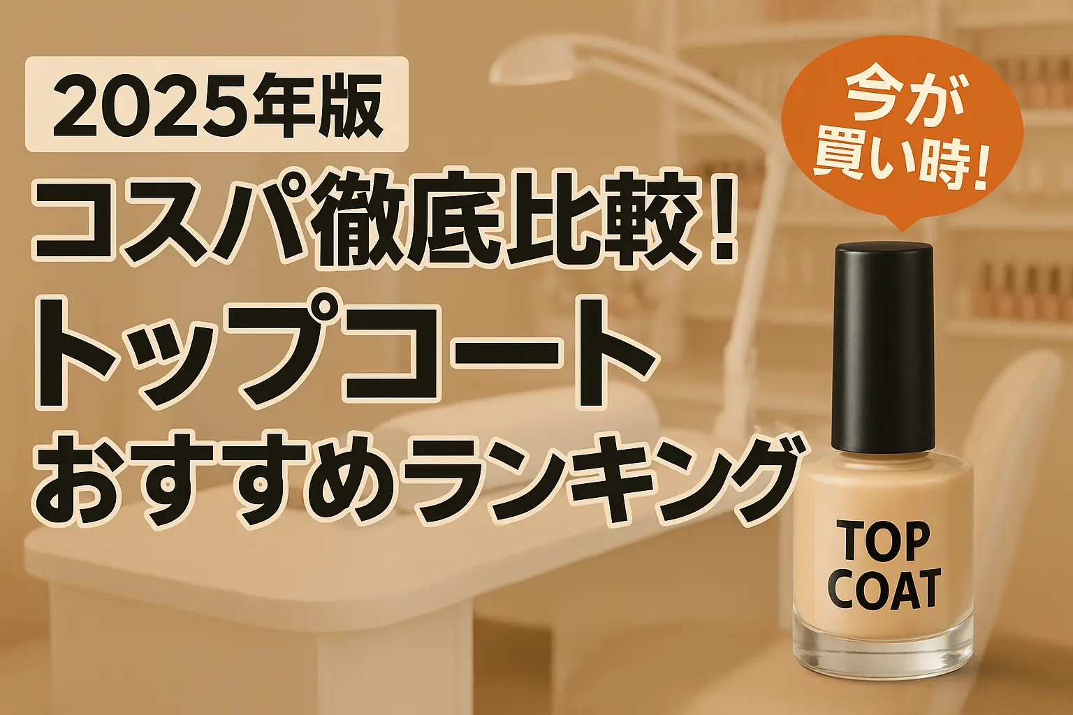 【2025年版】コスパ徹底比較！トップコートおすすめランキング