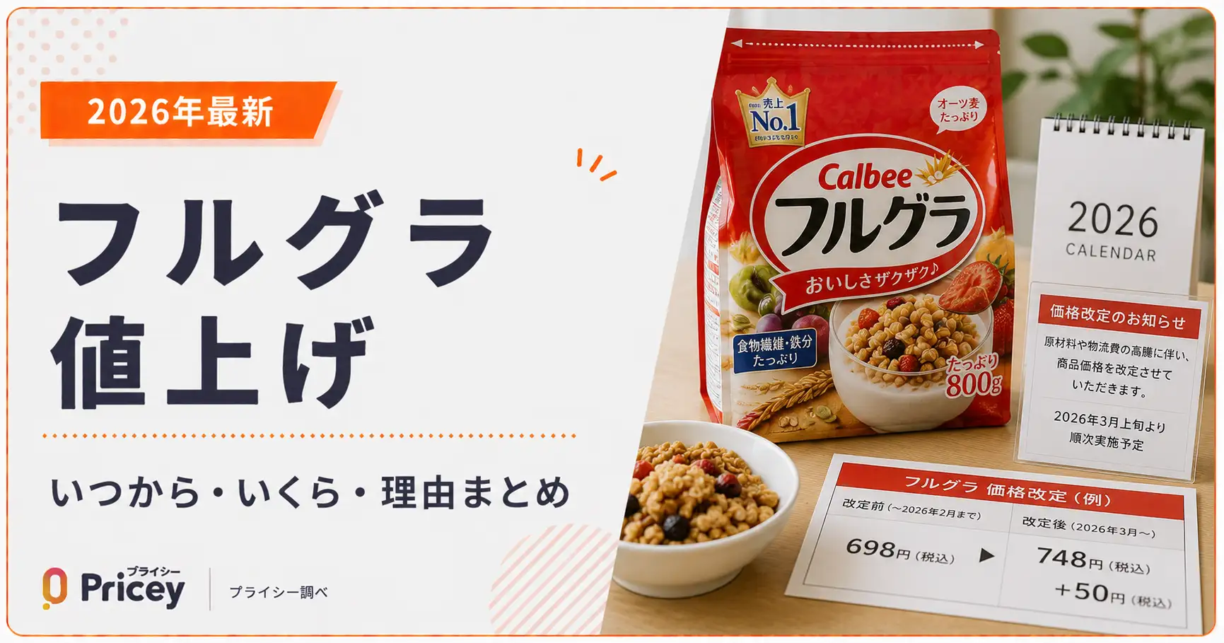 【2026年最新】フルグラ値上げ｜いつから・いくら・理由まとめ