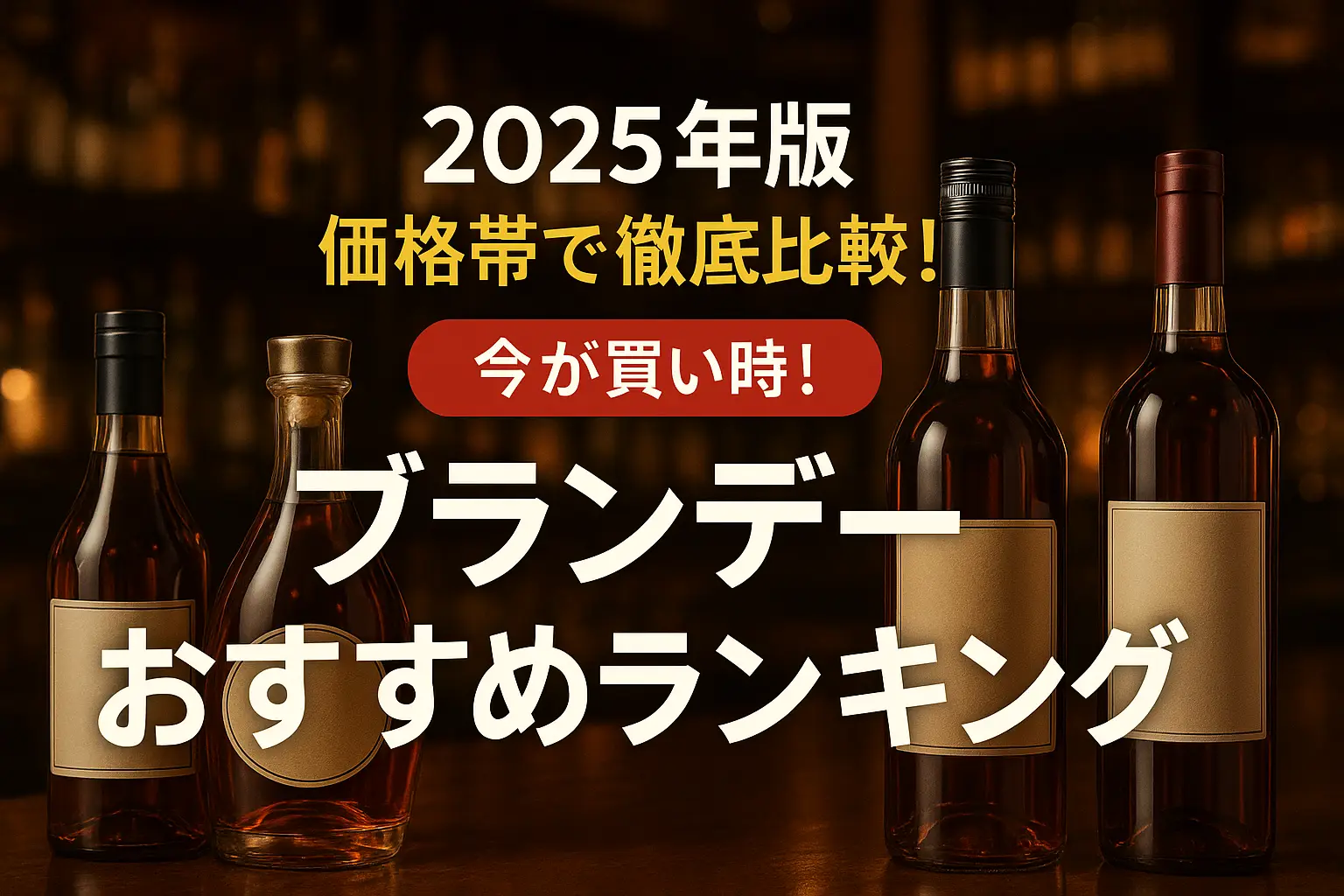 【2025年版】価格帯で徹底比較！ブランデーおすすめランキング