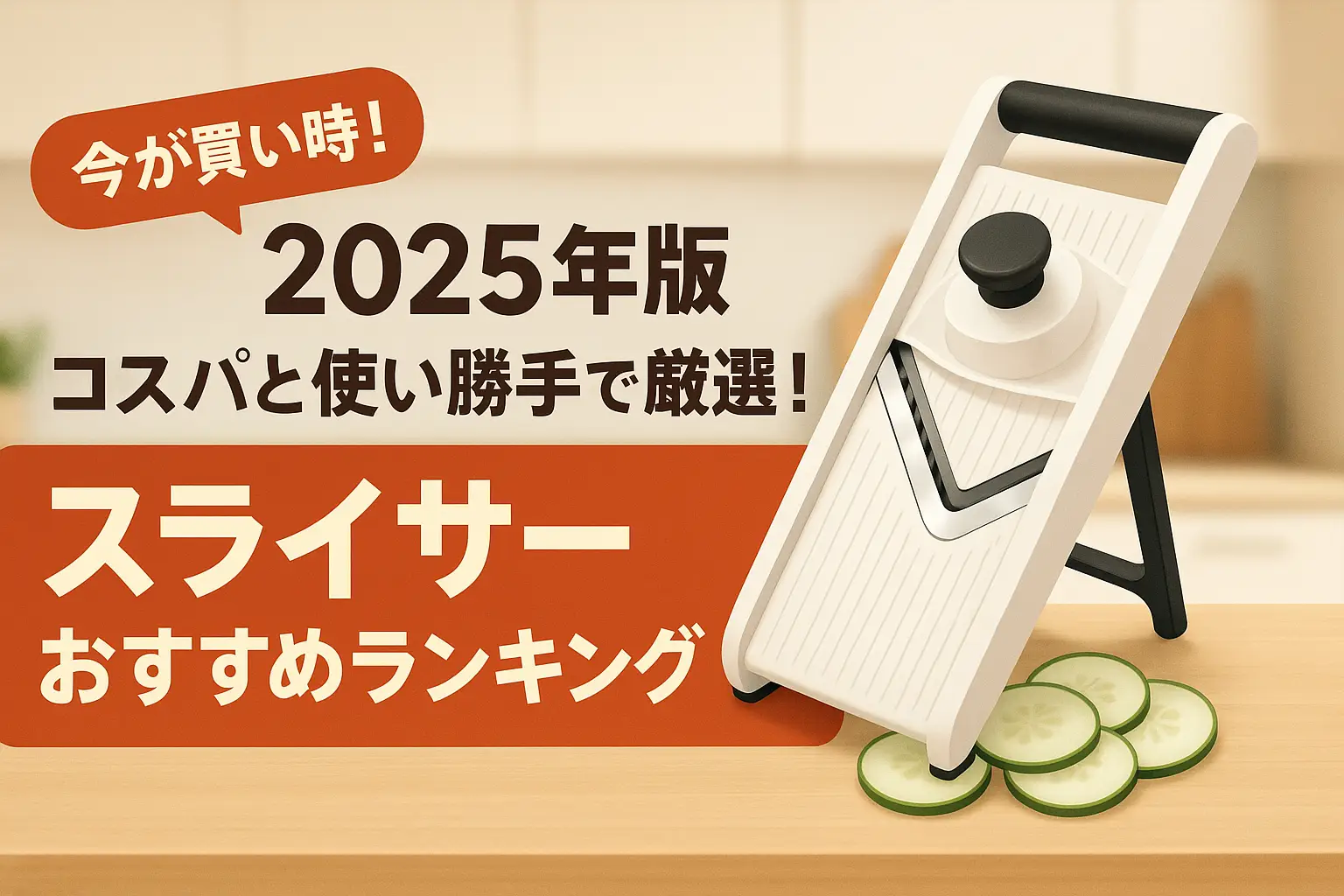 【2025年版】コスパと使い勝手で厳選！スライサーおすすめランキング