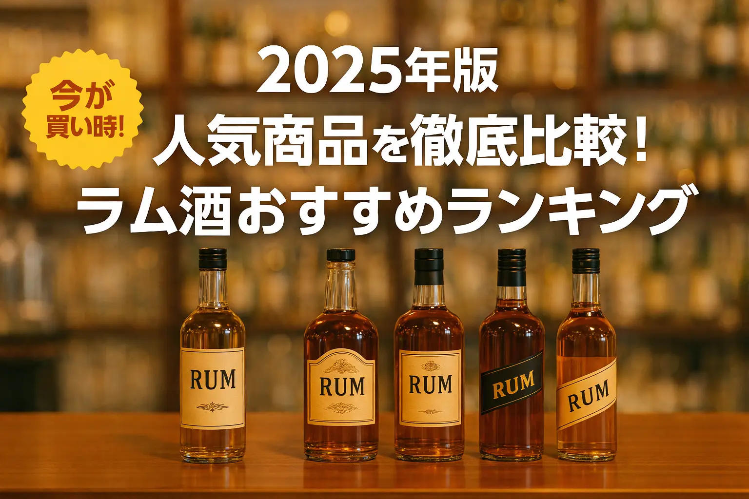 【2025年版】人気商品を徹底比較！ラム酒おすすめランキング